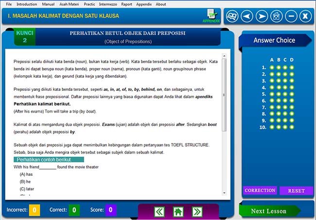 software belajar soal tes toefl