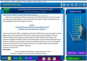 software belajar soal tes toefl Reading