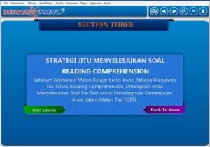 software belajar soal tes toefl Reading