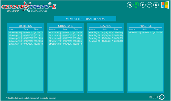 halaman memori belajar tes toefl genius toefl-k