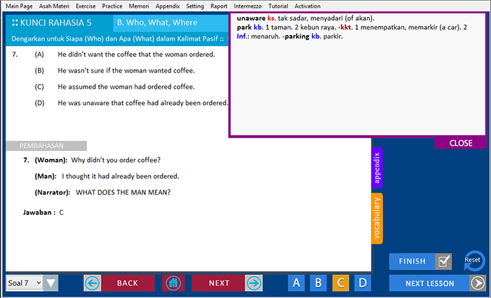 halaman asah materi vocabulary genius toefl platinum