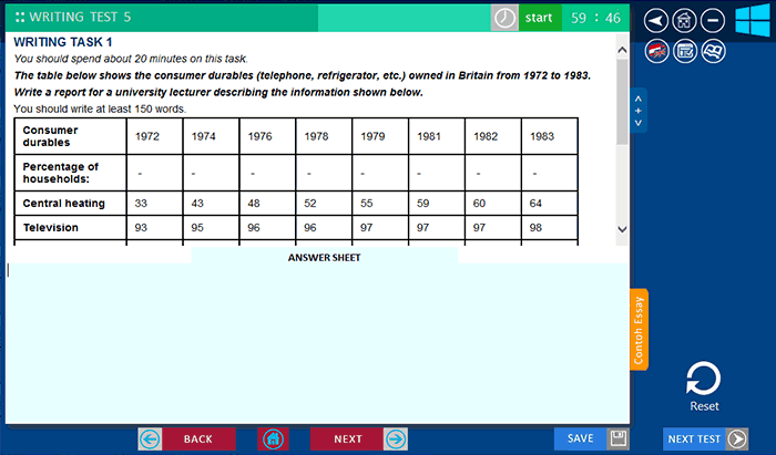 writing test